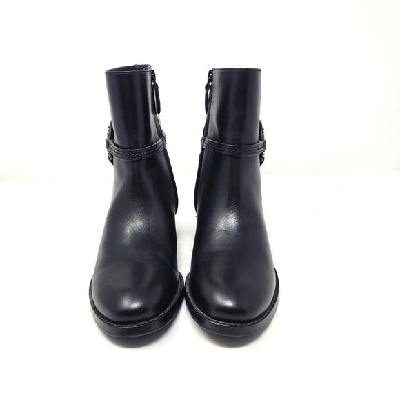 Tory Burch Miller 45MM Ankle Bootie Calf Leather Perfect Black 61151 Size 7 - Picture 2 of 8